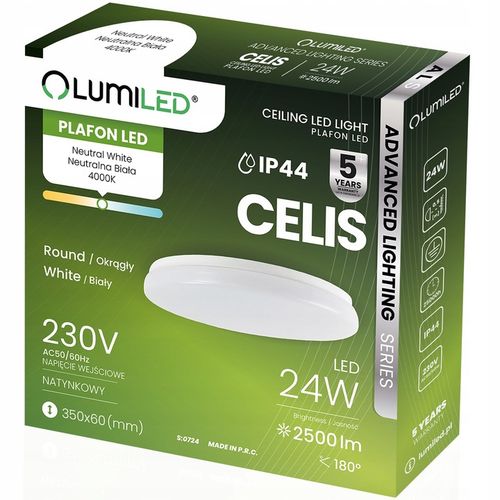 LAMPA DO ŁAZIENKI PLAFON ŁAZIENKOWY LED 24W IP44 PANEL SUFITOWY na Arena.pl