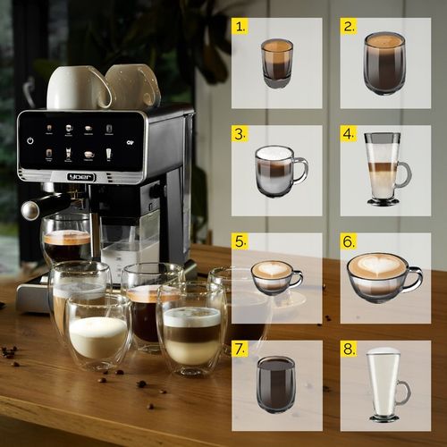 Ekspres do kawy Ciśnieniowy Yoer +LED 20bar 1350W Automatyczny +THERMOBLOCK na Arena.pl