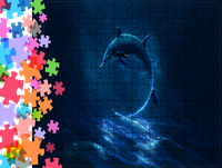 Puzzle tradycyjne Zwierzęta - Delfin