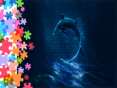 Puzzle tradycyjne Zwierzęta - Delfin
