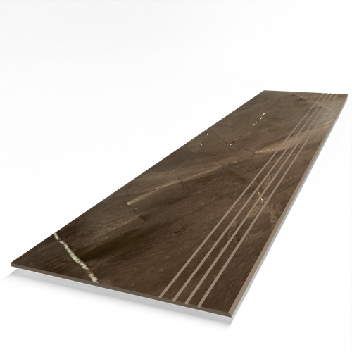 Stopnica gres, brązowy marmur carving z nacięciami antypoślizgowymi 100x30 na Arena.pl