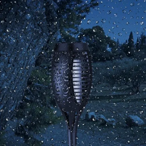 6x Lampa solarna LED POCHODNIA efekt OGIEŃ PŁOMIEŃ zdjęcie 5