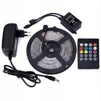 TAŚMA RGB 3528 300LED+KONTROLER MUZYKI+PILOT W-WA