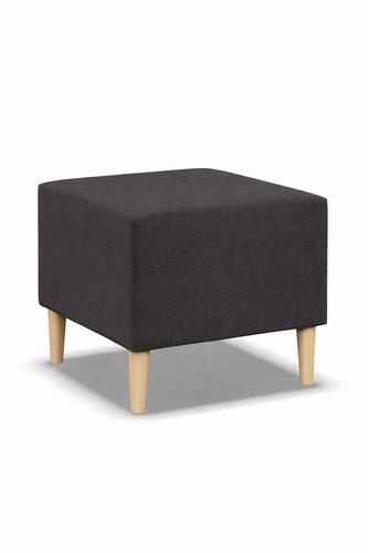 Pufa kwadratowa podnóżek do fotela salonu 51x51x40 czarna REN na Arena.pl