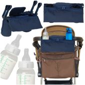 Organizer Torba Saszetka Do Wózka Uchwyt Na Napoje Butelkę Granatowy