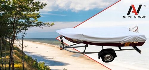 Pokrowiec plandeka osłona przykrycie na łódź łódkę wędkarską 110g 390-420 na Arena.pl