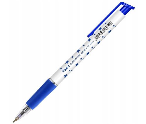 Długopis Toma niebieski w gwiazdki 10 sztuk zestaw na Arena.pl