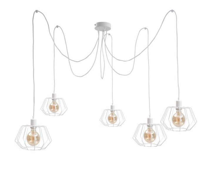 Lampa wisząca 5xE27 LUNA WHITE zdjęcie 1