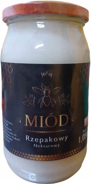 Polski miód rzepakowy 2024 naturalny prawdziwy z Polskiej pasieki zdjęcie 1