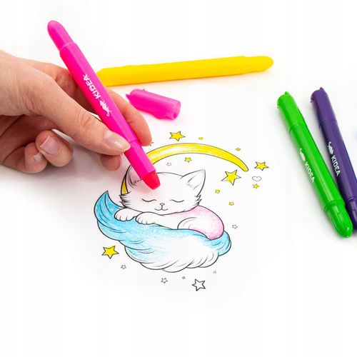 Kredki Żelowe Kotki 8 Kol. Kidea 6899 na Arena.pl