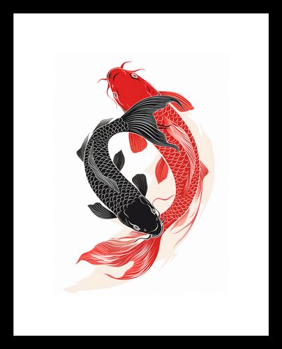 Plakat 13x18cm Yin i Yang Koi na Arena.pl