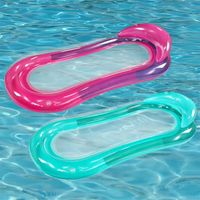 MATERAC DMUCHANY Z SIATKĄ DO PŁYWANIA LEŻAK PLAŻOWY HAMAK WODNY NA BASEN