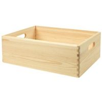 Skrzynia drewniana SVENN 40x14x30cm surowe drewno sosnowe swe