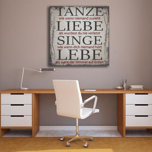 Obraz na płótnie - Canvas, Tanze liebe singe lebe 40x40 na Arena.pl