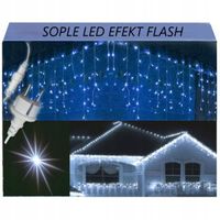 SOPLE 500LED NIEBIESKA GIRLANDA ZEWNĘTRZNA LAMPKI BALKON ISKRY FLASH
