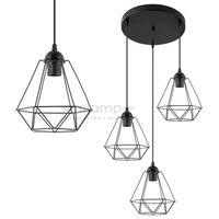 Lampa wisząca VEN W-P 1201/3 metalowa druciany czarne