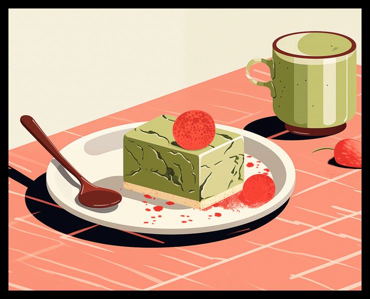 Plakat 50x40cm Deser Matcha zdjęcie 2