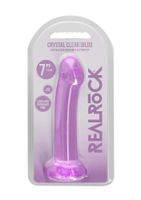 dildo z przyssawką realrock crystal clear przezroczyste 17 cm