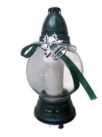 ZNICZ SZKLANY 1071 NT2 DZWONEK BEZBARWNY 25CM MAXPOL Z WYMIENNYM WKŁADEM