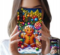 ETUI DO SAMSUNG GALAXY A21 - PIERNIK, CUKIERKOWE WZORY ŚWIĘTA + SZKŁO