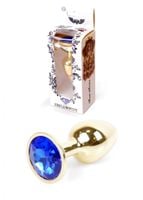 plug jewellery gold plug  dark blue