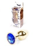 plug jewellery gold plug  dark blue