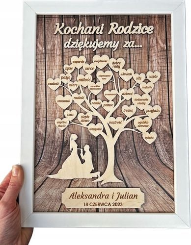 PODZIĘKOWANIE dla RODZICÓW PREZENT obraz 3D na Arena.pl