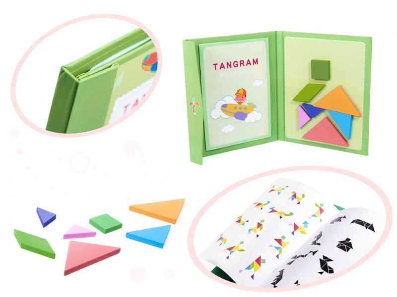 Książeczka magnetyczna układanka klocki 3D tangram zdjęcie 2