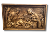 Płaskorzeźba drewniana Święta Rodzina II prezent na ślub boże narodzenie 51