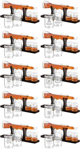 Zestaw do Whisky Karafka Karabin 4 Szklanki Grawer na Urodziny dla Faceta na Arena.pl