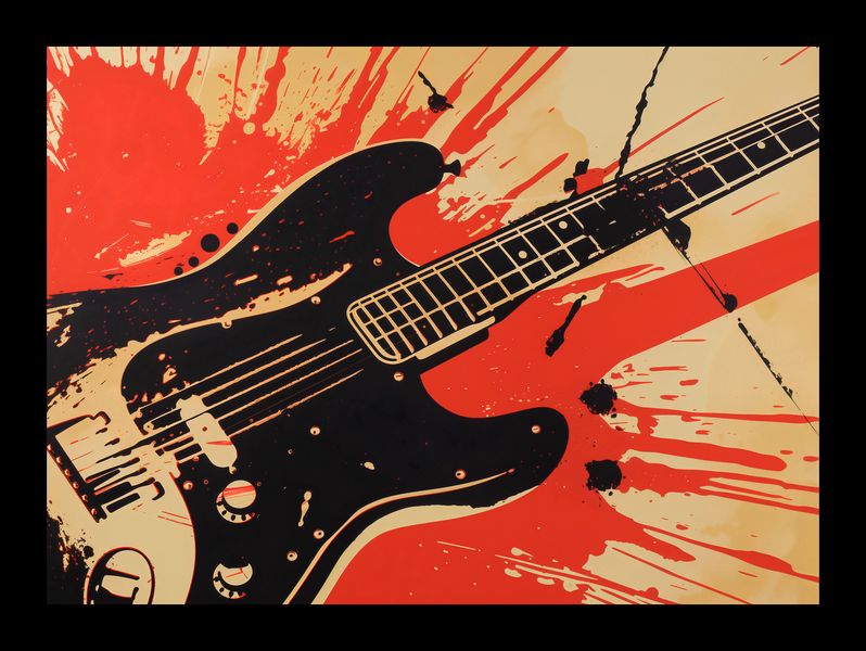 Plakat 18x13cm Gitara Elektryczna zdjęcie 2