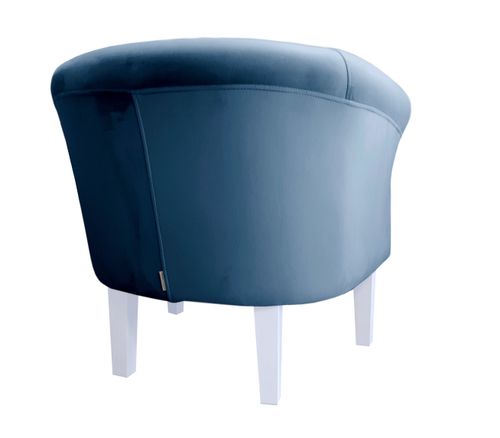 Fotel Milo nogi 20cm białe niebieski MG33 na Arena.pl