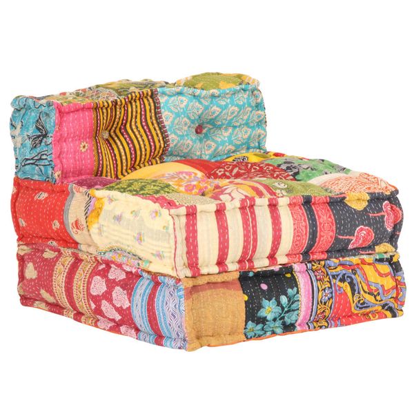 Puf modułowy, patchwork, tkanina zdjęcie 1