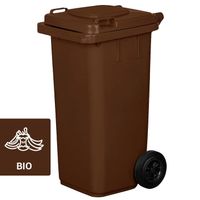 Kosz pojemnik na śmieci OŁER 120L brązowy