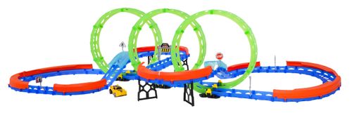 Ekstremalny Tor Wyścigowy Dla Dzieci 3+ Części Konstrukcyjne 74 El. + Autko na Arena.pl
