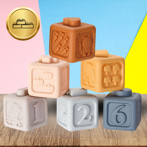 miękkie kreatywne klocki sensoryczne dla niemowląt dzieci funkcja gryzaka na Arena.pl