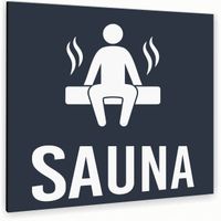 Tabliczka NAPIS SAUNA Tablica ATRACYTOWA nierdzewna PIKTOGRAM NADRUK UV