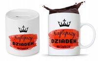 Zestaw Dla Dziadka Dzień Dziadka Kubek + Skarbonka Z Nadrukiem Ze Zdjęciem