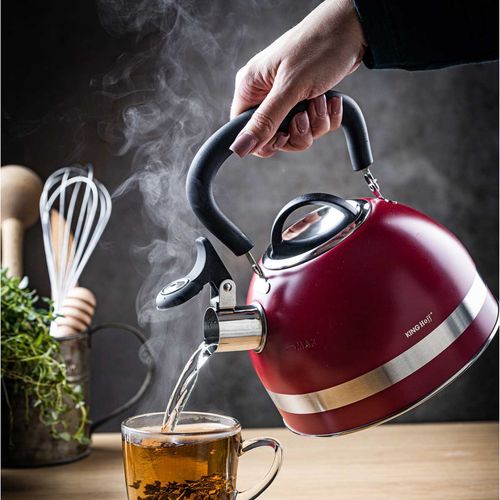 czajnik 1,8l z gwizdkiem kinghoff kh-1853 czerwony na Arena.pl