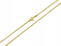 Łańcuszek 925 srebrny pozłacany elegancki modny prezent ankier 1.2mm r45