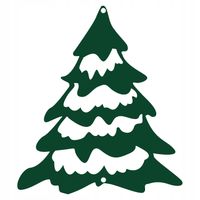 Ś34 Zawieszka świąteczna CHOINKA Boże Narodzenie ozdoba ażur ŚWIĘTA 10x12