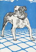 Plakat 70x100cm Bulldog, Moriz Jung Vintage do Salonu