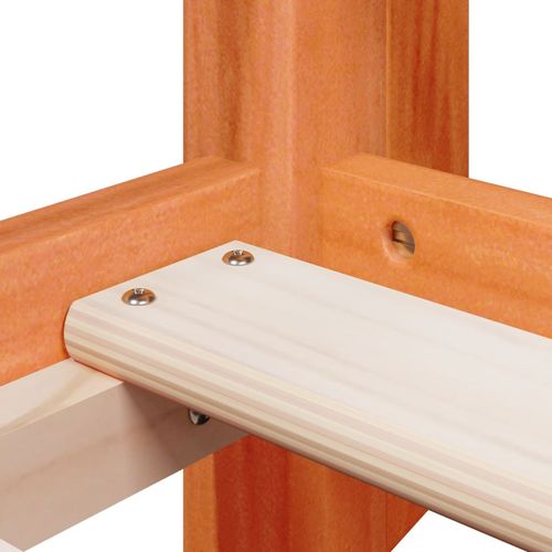 Łóżko z piętrem i daszkiem, woskowy brąz, 80x200 cm na Arena.pl