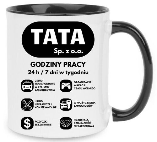 Kubek z nadrukiem śmieszny prezent na DZIEŃ OJCA dla TATY na Arena.pl