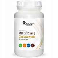 Aliness MIEDŹ CHELATOWANA Włosy SKÓRA Odporność Antyoksydant METABOLIZM