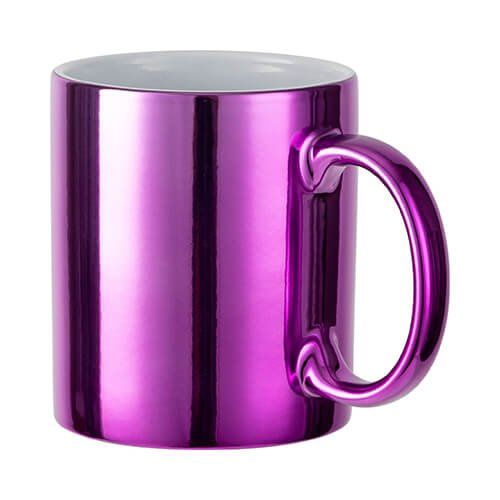 Kubek platerowany 330 ml do sublimacji - fioletowy zdjęcie 2