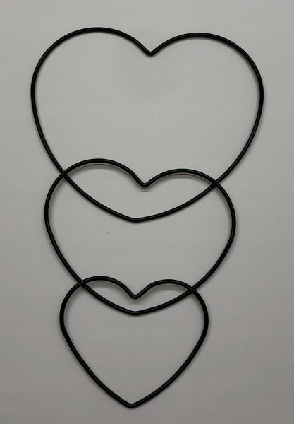 Obręcz metalowa SERCE CZARNE do łapacza snów 12cm zdjęcie 3