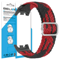 beline pasek mi band 9/8 nylonczarno-czerwony/black-red