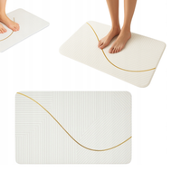 Mata łazienkowa antypoślizgowa szybkoschnąca dywanik do łazienki beż 50x80