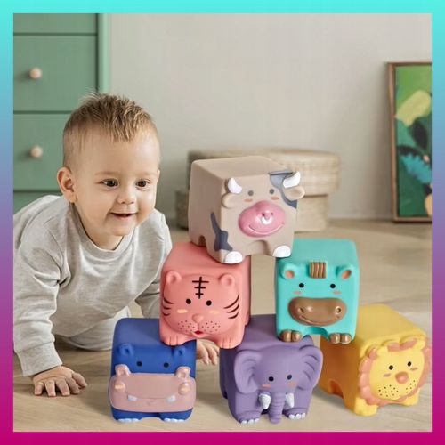 Zestaw Zabawek Sensorycznych Montessori 6w1 dla dziecka 6-12 msc 34 element na Arena.pl